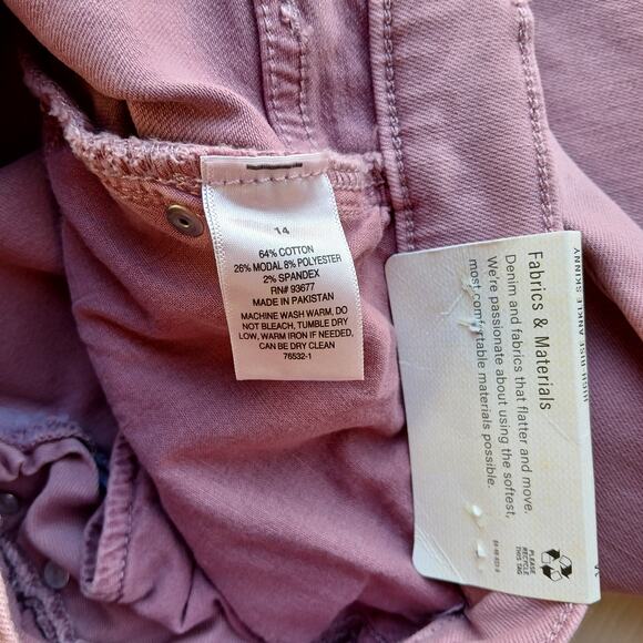 a.n.a. High-Rise Skinny Ankle Jeans 14 button fly Lilas Pink 33W x 26L NOS - Picture 8 of 15
